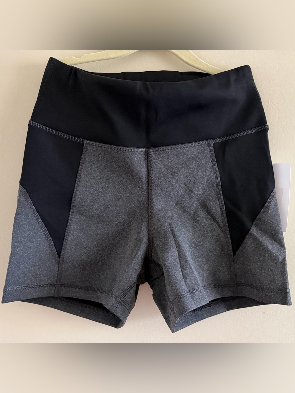 New! Purity Active  Black and Charcoal Gray Bike Shorts